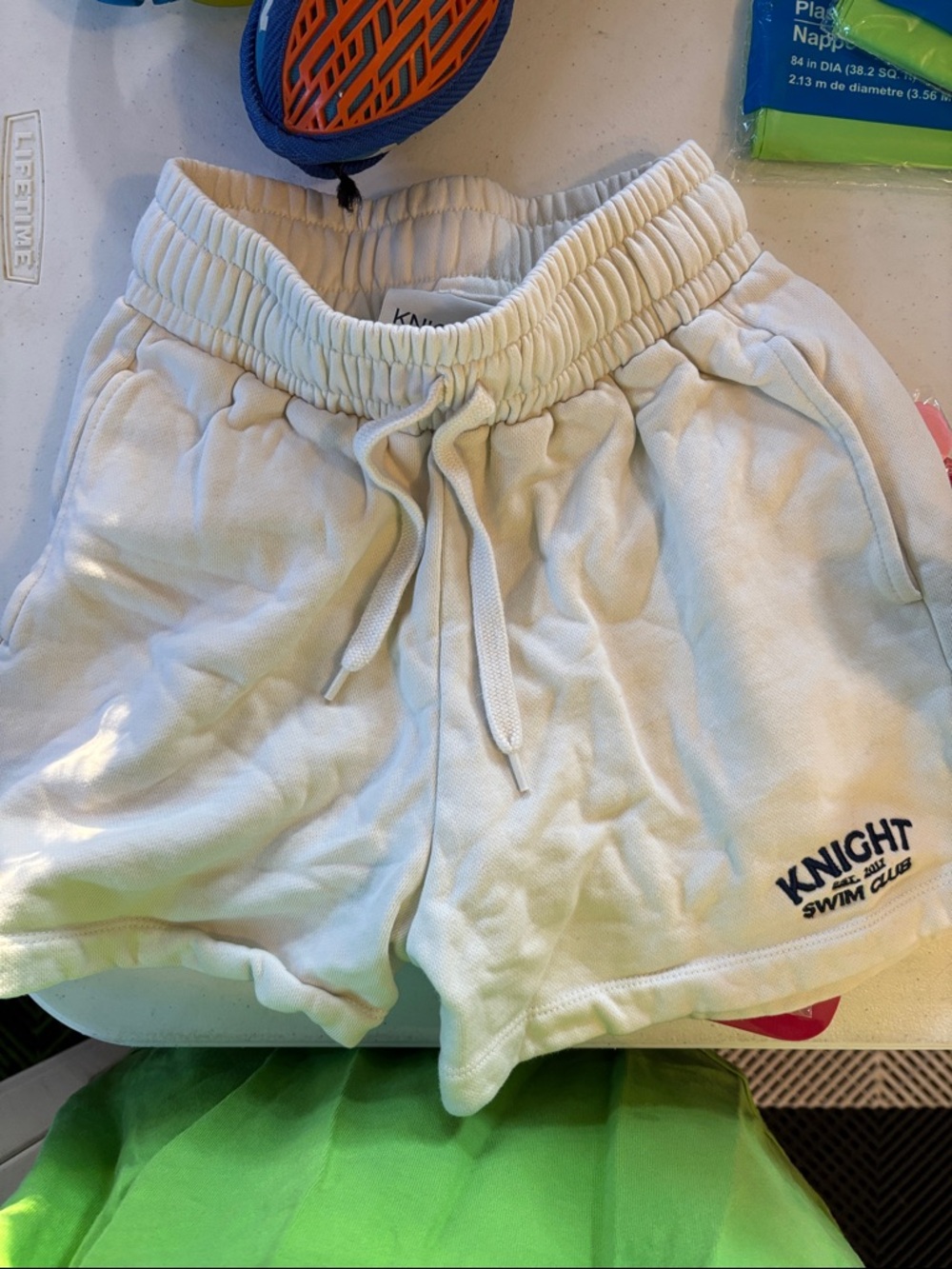 Knight swim Women's Cream Drawstring Lounge Shorts